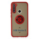 Redmi Note 8 Kılıf Montreal Yüzüklü Silikon Kapak - Kırmızı