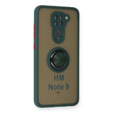 Redmi Note 9 Kılıf Montreal Yüzüklü Silikon Kapak - Yeşil