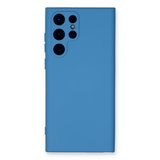 Galaxy S23 Ultra Kılıf Nano içi Kadife Silikon - Mavi