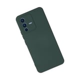 V23 5G Kılıf Nano içi Kadife Silikon - Koyu Yeşil