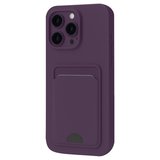 iPhone 16 Pro Max Kılıf Kelvin Kartvizitli Silikon - Derin Mor