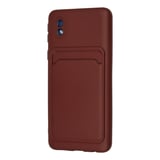 Galaxy A01 Core Kılıf Kelvin Kartvizitli Silikon - Bordo