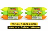 Nerox Magic Sihirli Sünger 3'lü 2 Paket Toplam 6 Adet Çok Amaçlı Temizlik Süngeri Mutfak Bulaşık Ban