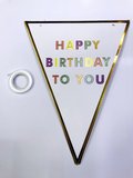 BUĞZ Happy Birthday To You Flama Bayrak Süs
