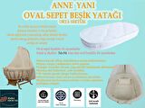 Anne Yanı Oval Beşik Havlu Kumaş 50x90x8 Sünger Yaysız Park Yatak