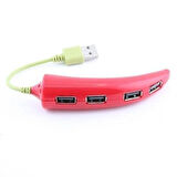 Usb Çoklayıcı Kırmızı Biber Şeklinde Dekoratif Usb Çoğaltıcı Usb Port Çoklayıcı 4 Lü Çoklayıcı
