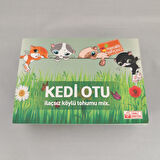 Kedi Otu Kit (Kedi Çimi Set) - Toprak, Saksı, Koruyucu File ve Tohum Seti