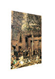 John Frederick Lewis, Kahire'deki Kıpti Patrik Evi Avlusu Cam Tablo | Hediyelik, Dekoratif, Ofis, Mutfak 