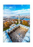 Süleymaniye Camii İstanbul Manzarası Cam Tablo | Hediyelik, Dekoratif, Ofis, Mutfak 
