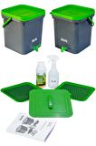 Biorfe Bokashi Kompost Kovası 18 Litre İkili Set - 18SGL