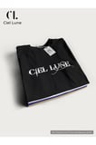 Erkek Blocking Graphic Ciel Lune - Oversize T-Shirt
