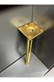 Bone Metal Ayak 20cm Altın Renk Koltuk Komidin Puf Dolap Tv Ünite Komidin Modern Mobilya Ayağı Gold