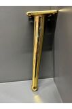 Bone Metal Ayak 25cm Altın Renk Koltuk Puf Dolap Tv Ünite Modern Mobilya Ayağı Komidin Gold