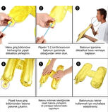 Bride To Be Takımlı LET'S PARTY Yazılı Folyo Balon Bride 5'li Set