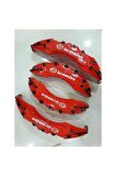 Brembo Fren Kaliper Kapağı Kabartma Yazılı 4 Lü Set Kırmızı