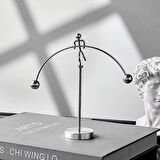 Halterci Şeklinde Newton Balans Denge Topları han-24