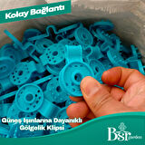 Bsr Garden Mavi Uv Katkılı Gölgelik Klipsi 100 Adet