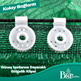 Bsr Garden Gölgelik Klipsi Uv Katkılı Beyaz 100 Adet