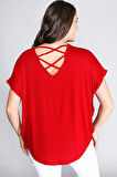 Sırt Çapraz Kısa Kol Bluz