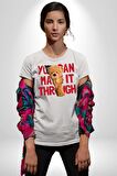 Bunu Alabilirsin Çantadan Çıkan Ayı Kadın Erkek Unisex Beyaz Organik Baskılı T-Shirt Penye Yüksek Kalite