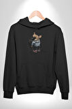 Cep Telefonu No Signal Kadın Erkek  Siyah Kapüşonlu Sweatshirt Hoodie