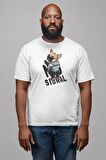 Cep Telefonu No Signal Kadın Erkek Unisex Beyaz Organik Baskılı T-Shirt Penye Yüksek Kalite