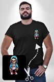 Hiphop Kurukafa Hoodie Siyah Büyük Beden Kadın Basic Minimal Baskılı Tişört