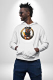 Süper Tasma Rottweiler Eğitim Kadın Erkek  Beyaz Kapüşonlu Sweatshirt Hoodie