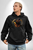 Süper Tasma Rottweiler Eğitim Kadın Erkek  Siyah Kapüşonlu Sweatshirt Hoodie