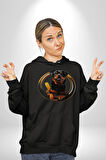 Süper Tasma Rottweiler Eğitim Kadın Erkek  Siyah Kapüşonlu Sweatshirt Hoodie