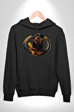 Süper Tasma Rottweiler Eğitim Kadın Erkek  Siyah Kapüşonlu Sweatshirt Hoodie