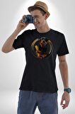 Süper Tasma Rottweiler Eğitim Kadın Erkek Unisex Siyah Organik Baskılı T-Shirt Penye Yüksek Kalite