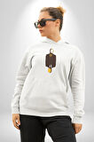 Görünmez İnsan Takım Elbise Kadın Erkek  Beyaz Kapüşonlu Sweatshirt Hoodie