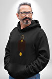 Görünmez İnsan Takım Elbise Kadın Erkek  Siyah Kapüşonlu Sweatshirt Hoodie