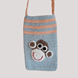 ŞEMPANZE AMİGURUMİ TELEFON ÇANTASI