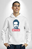 Breaking Bad Kadın Erkek  Beyaz Kapüşonlu Sweatshirt Hoodie