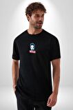 Breaking Bad Siyah Oversize Kadın Erkek Ön Orta Minimal Baskılı Tişört