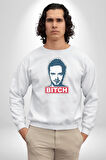 Breaking Bad Kadın Erkek  Beyaz Baskılı Sweatshirt 