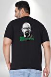 Heisenberg Breaking Bad Büyük Beden Siyah Tişört Kadın Erkek Ünisex Sırt Baskılı
