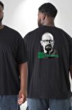 Heisenberg Breaking Bad Büyük Beden Siyah Tişört Kadın Erkek Ünisex Sırt Baskılı