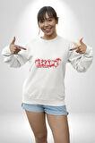 Escape Dead İsland Ölüm Adası Kadın Erkek  Beyaz Baskılı Sweatshirt 