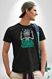 Rick And Morty Dünyalar Arası Barış Kadın Erkek Unisex Siyah Organik Baskılı T-Shirt Penye Yüksek Kalite