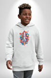 Uzay Aracı Roket Kadın Erkek  Beyaz Kapüşonlu Sweatshirt Hoodie