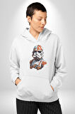 Star Wars Renkli Clone Troopers  Kadın Erkek  Beyaz Kapüşonlu Sweatshirt Hoodie