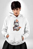 Star Wars Renkli Clone Troopers  Kadın Erkek  Beyaz Kapüşonlu Sweatshirt Hoodie