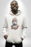 Star Wars Renkli Clone Troopers  Kadın Erkek  Beyaz Kapüşonlu Sweatshirt Hoodie