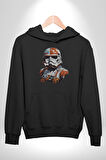Star Wars Renkli Clone Troopers  Kadın Erkek  Siyah Kapüşonlu Sweatshirt Hoodie