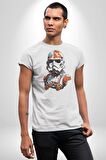 Star Wars Renkli Clone Troopers  Kadın Erkek Unisex Beyaz Organik Baskılı T-Shirt Penye Yüksek Kalite