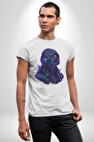Kulaklık Müzik Siyah Örümcek Adam Kadın Erkek Unisex Beyaz Organik Baskılı T-Shirt Penye Yüksek Kalite