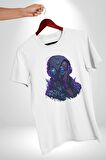 Kulaklık Müzik Siyah Örümcek Adam Kadın Erkek Unisex Beyaz Organik Baskılı T-Shirt Penye Yüksek Kalite